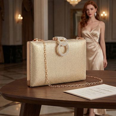 Clutch Purses for Women Rhinestone Party Prom Evening Handbag with Chain