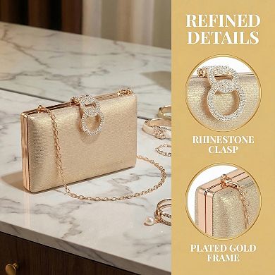 Clutch Purses for Women Rhinestone Party Prom Evening Handbag with Chain