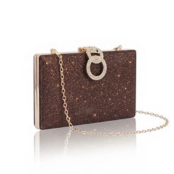 Clutch Purses for Women Rhinestone Party Prom Evening Handbag with Chain