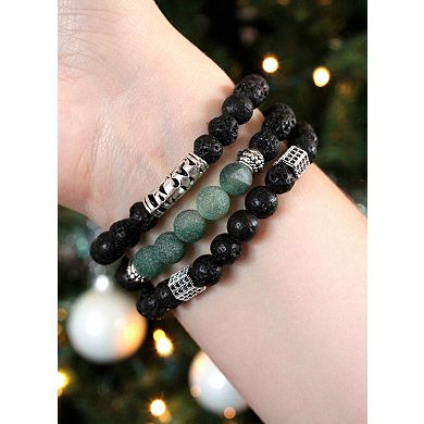 Aromatherapy Bracelet Set w 1 ml Lavender EO - Gift Boxed
