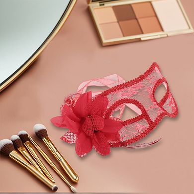 Floral Lace Half Face Party Mask 1 Pc
