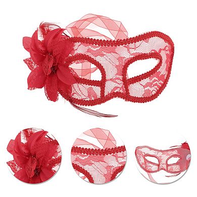 Floral Lace Half Face Party Mask 1 Pc