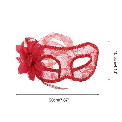 Floral Lace Half Face Party Mask 1 Pc
