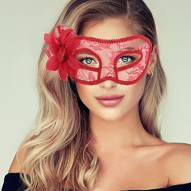 Floral Lace Half Face Party Mask 1 Pc