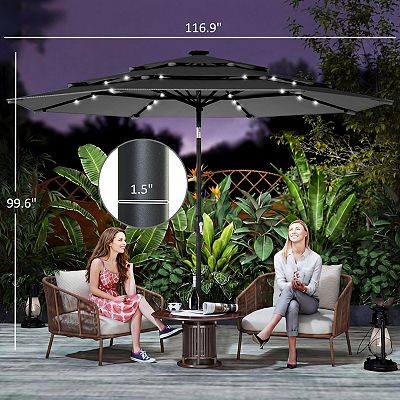 low profile patio umbrella stand Outsunny Base feed-agegroup-adult it will be a Keiwarren 90