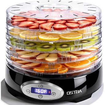 OSTBA Food Dehydrator, Adjustable Temp 95160℉, 48H Timer for Fruits, Veggies, Jerky, Herbs