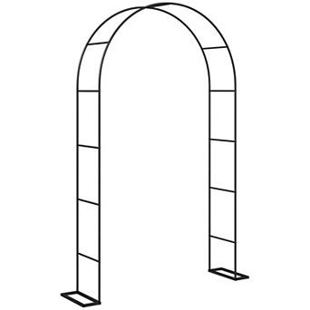 Outsunny 8 ft Steel Garden Arch, Garden Arbor Trellis