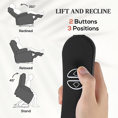HOMCOM Power Lift Recliner Chair with Vibration Massage and Heat