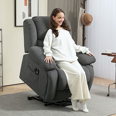 HOMCOM Power Lift Recliner Chair with Vibration Massage and Heat