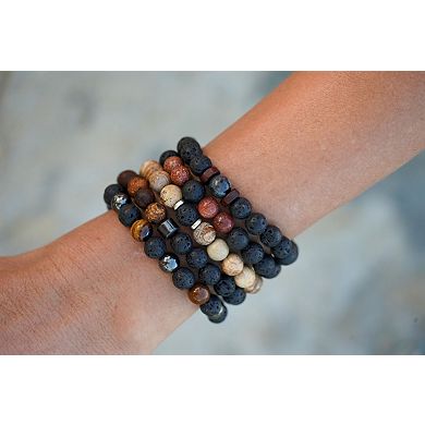 Aromatherapy Bracelet Set w 1 ml Lavender EO - Gift Boxed