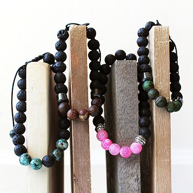 Aromatherapy Bracelet Set w 1 ml Lavender EO - Gift Boxed
