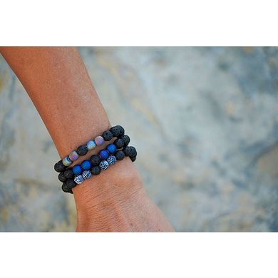 Aromatherapy Bracelet Set w 1 ml Lavender EO - Gift Boxed