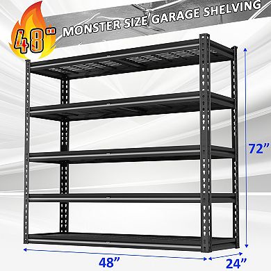 5-Tier Heavy Duty Shelving Adjustable Garage Storage Shelves Metal Shelving Unit 48in x 24in x 72in