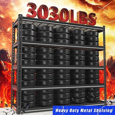 5-Tier Heavy Duty Shelving Adjustable Garage Storage Shelves Metal Shelving Unit 48in x 24in x 72in