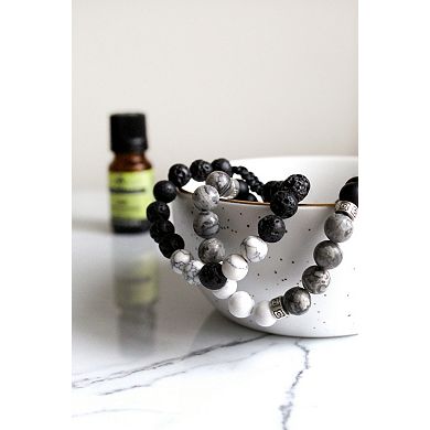 Aromatherapy Bracelet Set w 1 ml Lavender EO - Gift Boxed