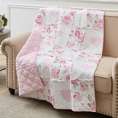 Greenland Home Fashions Veronicas Hearts Throw Blanket