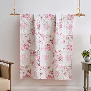 Greenland Home Fashions Veronicas Hearts Throw Blanket