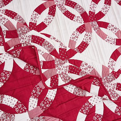 Greenland Home Fashions Wedding Ring Throw Quilt