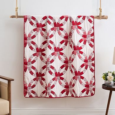 Greenland Home Fashions Wedding Ring Throw Quilt