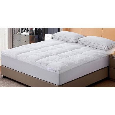 St. James Home 5-Inch Feather Bed Mattress Topper with Cotton Cover