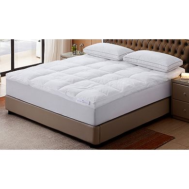 St. James Home 5-Inch Feather Bed Mattress Topper with Cotton Cover