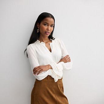 Women's Nine West Ruffle Sleeve Blouse