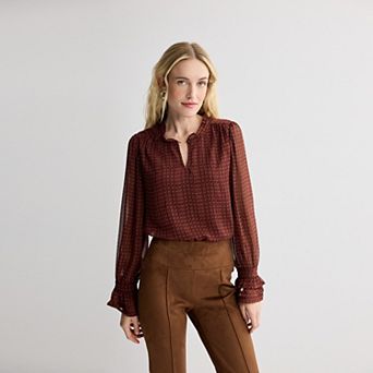 Women's Nine West Ruffle Sleeve Blouse