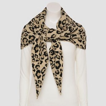 Women's Sonoma Goods For Life® Leopard Knit Triangle Scarf