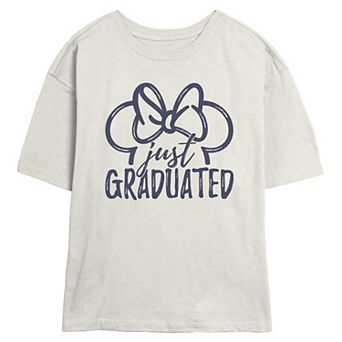 Juniors' Disney's Minnie Mouse Ears Just Graduated Skimmer Graphic Tee