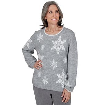 Petite Alfred Dunner Vail Snowflake Sweater