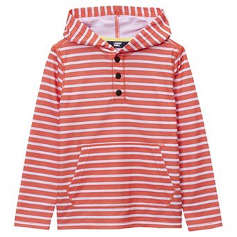 Boys 2-20 Lands' End Striped Henley Pullover Hoodie