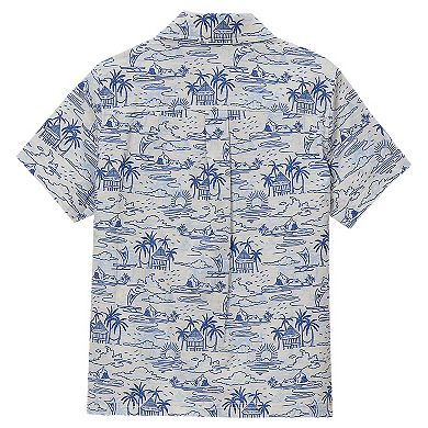 Boys 2-20 Lands' End Short Sleeve Linen Slub Button Down Shirt