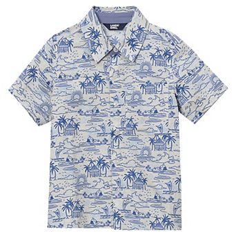 Boys 2-20 Lands' End Short Sleeve Linen Slub Button Down Shirt