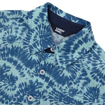 Boys 2-20 Lands' End Short Sleeve Linen Slub Button Down Shirt