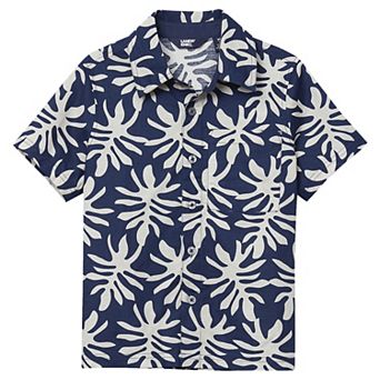 Boys 2-20 Lands' End Short Sleeve Linen Slub Button Down Shirt