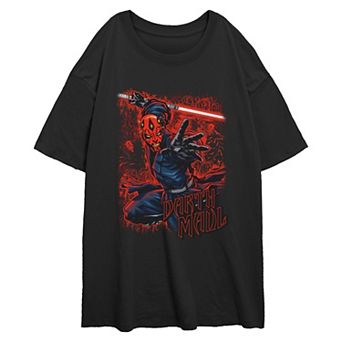 Juniors' Star Wars Darth Maul Oversized Graphic Tee