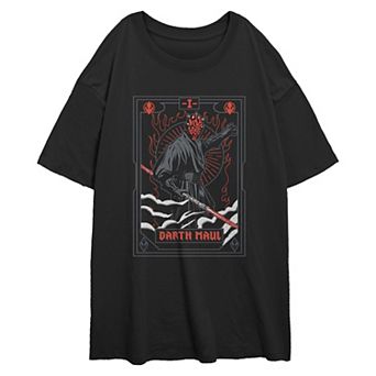 Juniors' Star Wars Darth Maul Crimson Lord Oversized Graphic Tee