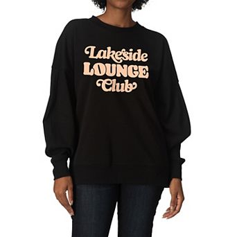 Women's Lakeside Lounge Club Oversized Fleece Crew Sweatshirt