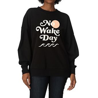 Women's No Wake Day Oversized Fleece Crew Sweatshirt