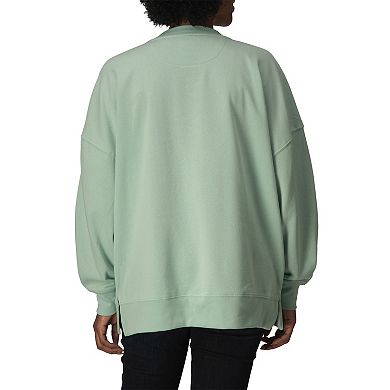 Women's I'd Rather Be On A Boat Somewhere Oversized Fleece Crew Sweatshirt