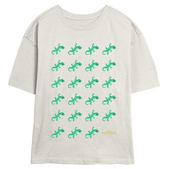 Juniors' Hoppers Lizard Graphic Short Sleeve Skimmer Tee