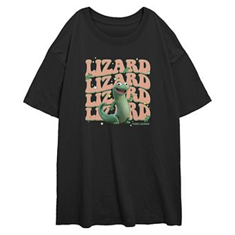 Juniors' Disney / Pixar's Hoppers Tom Lizard Wordstack Oversized Graphic Tee