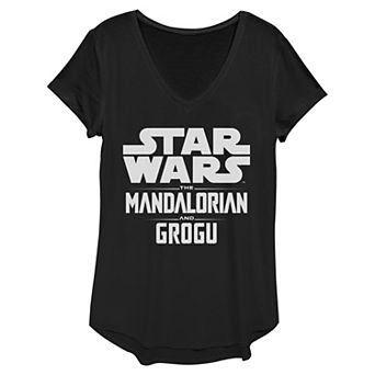 Women's Disney’s The Mandalorian & Grogu Graphic Short Sleeve V-Neck Tee