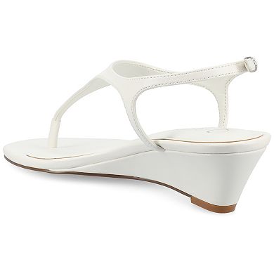 Journee Women's Kathryn Ankle Strap Wedge Sandals