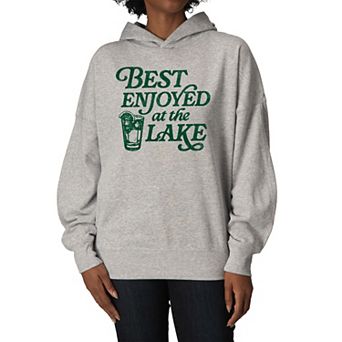Women's Best Enjoyed At The Lake Oversized Fleece Hoodie Sweatshirt
