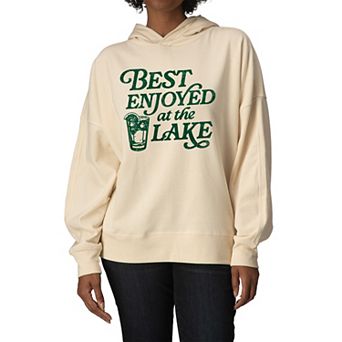 Women's Best Enjoyed At The Lake Oversized Fleece Hoodie Sweatshirt
