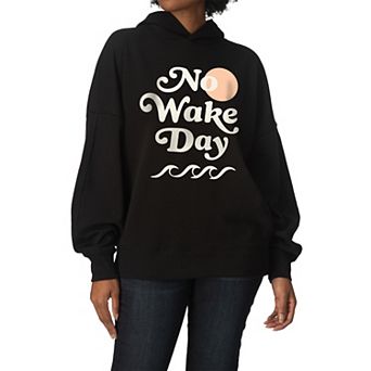 Women's No Wake Day Oversized Fleece Hoodie Sweatshirt
