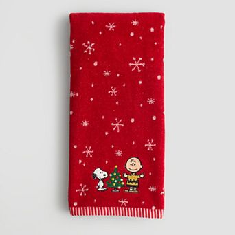 St. Nicholas Square® Peanuts Charlie Brown & Snoopy Holiday Hand Towel