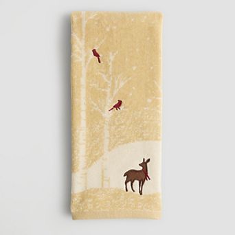 St. Nicholas Square® Deer & Cardinal Hand Towel