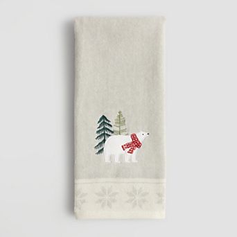 St. Nicholas Square® Polar Bear Embroidered Towel